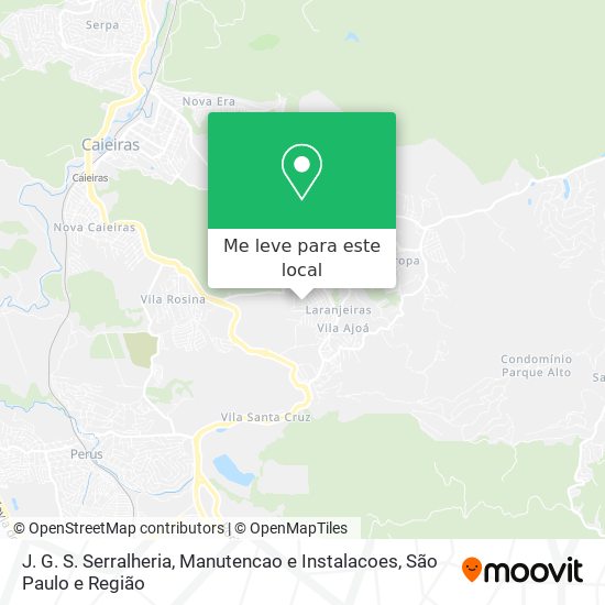 J. G. S. Serralheria, Manutencao e Instalacoes mapa