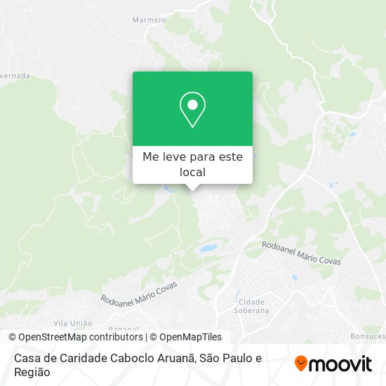 Casa de Caridade Caboclo Aruanã mapa
