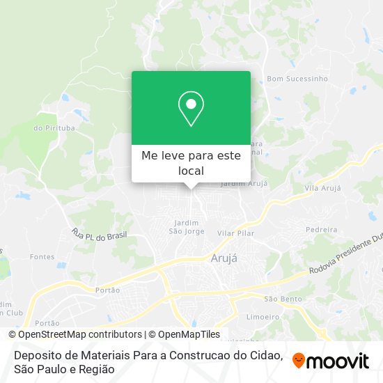 Deposito de Materiais Para a Construcao do Cidao mapa