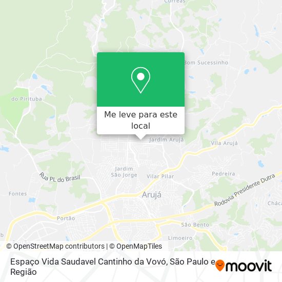 Espaço Vida Saudavel Cantinho da Vovó mapa