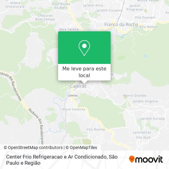 Center Frio Refrigeracao e Ar Condicionado mapa