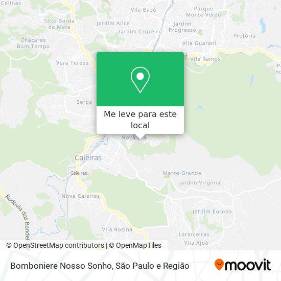 Bomboniere Nosso Sonho mapa