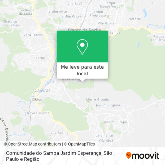 Comunidade do Samba Jardim Esperança mapa