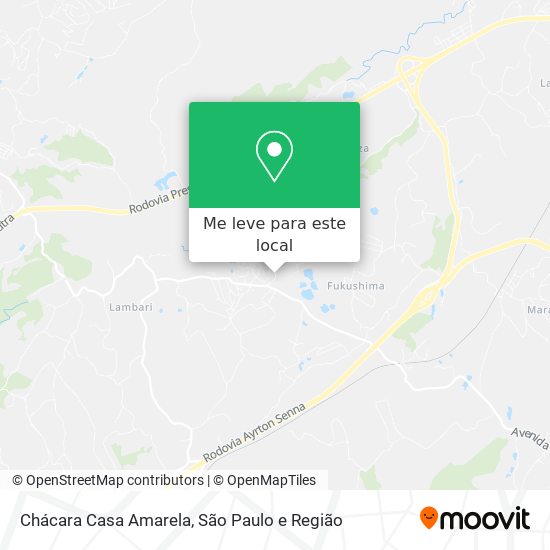Chácara Casa Amarela mapa