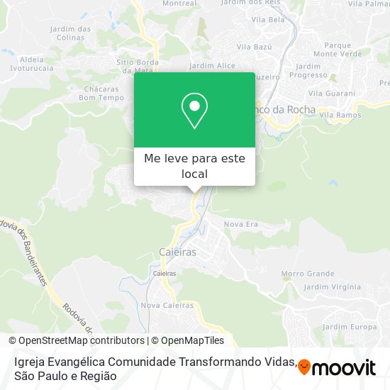 Igreja Evangélica Comunidade Transformando Vidas mapa