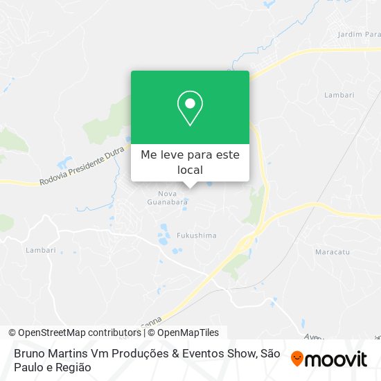 Bruno Martins Vm Produções & Eventos Show mapa