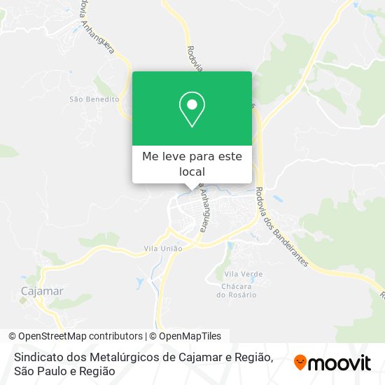 Sindicato dos Metalúrgicos de Cajamar e Região mapa