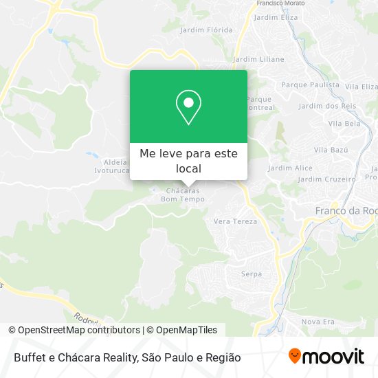 Buffet e Chácara Reality mapa