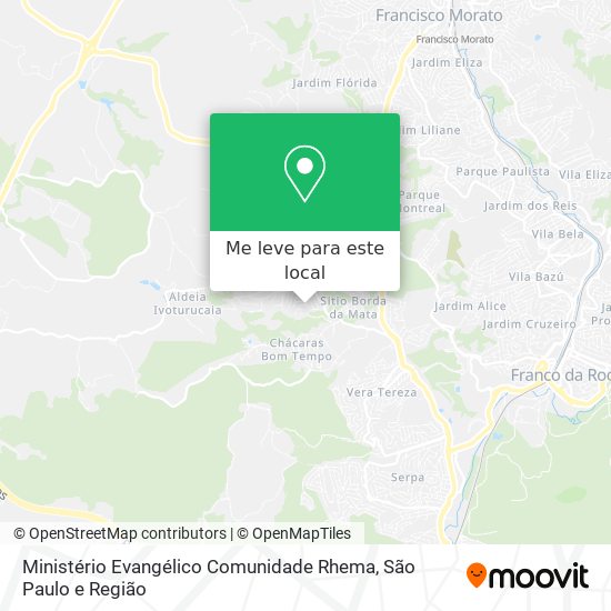 Ministério Evangélico Comunidade Rhema mapa