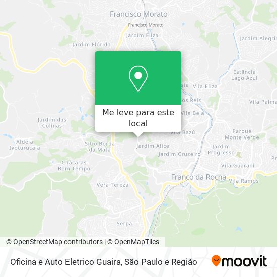 Oficina e Auto Eletrico Guaira mapa