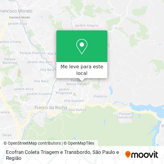 Ecofran Coleta Triagem e Transbordo mapa