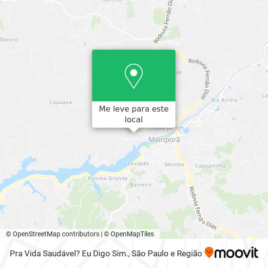 Pra Vida Saudável? Eu Digo Sim. mapa