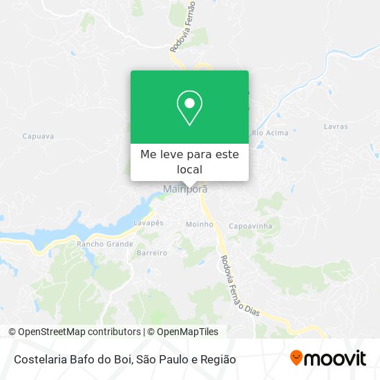 Costelaria Bafo do Boi mapa