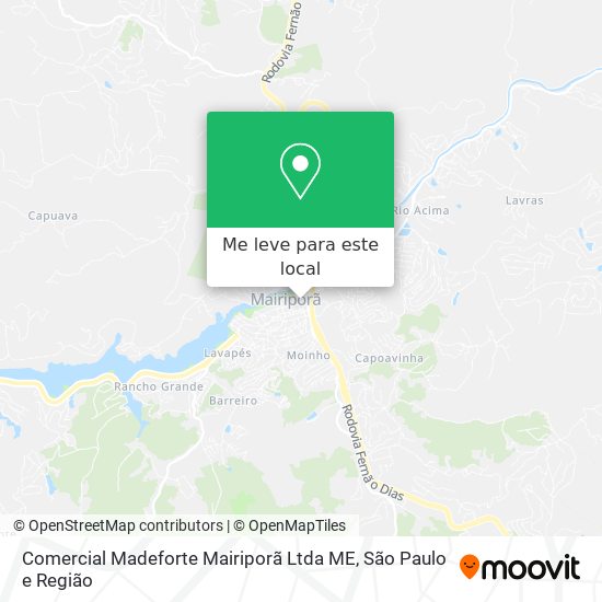 Comercial Madeforte Mairiporã Ltda ME mapa