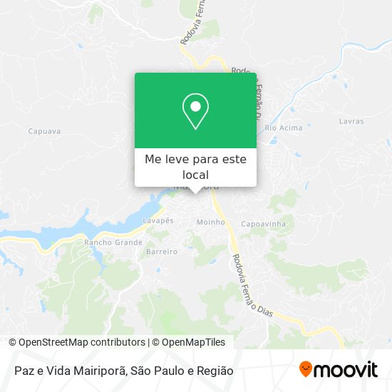 Paz e Vida Mairiporã mapa