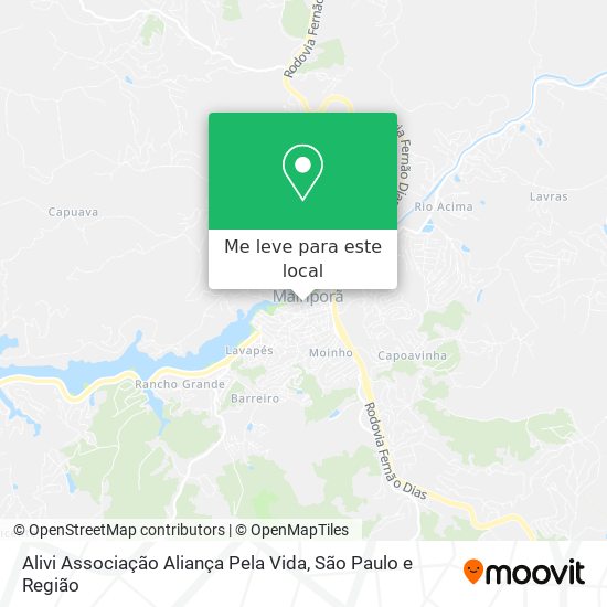 Alivi Associação Aliança Pela Vida mapa