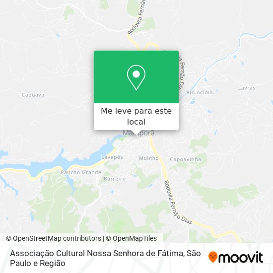 Associação Cultural Nossa Senhora de Fátima mapa