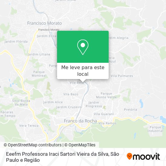 Eeefm Professora Iraci Sartori Vieira da Silva mapa