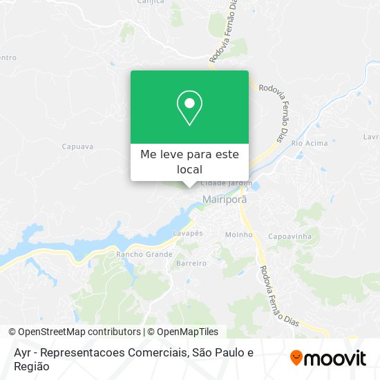 Ayr - Representacoes Comerciais mapa