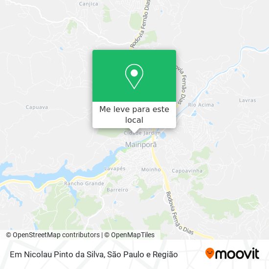 Em Nicolau Pinto da Silva mapa