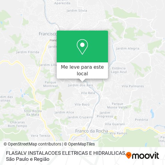 FLASALV INSTALACOES ELETRICAS E HIDRAULICAS mapa