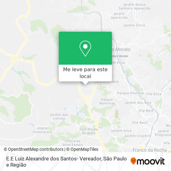 E.E Luiz Alexandre dos Santos- Vereador mapa
