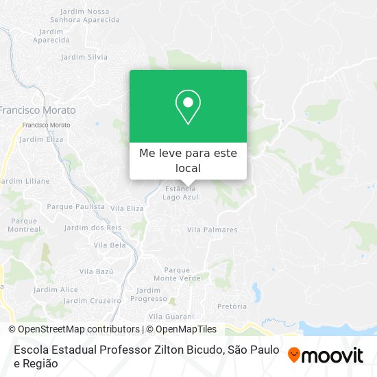 Escola Estadual Professor Zilton Bicudo mapa