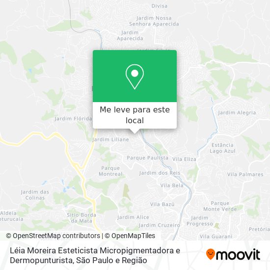 Léia Moreira Esteticista Micropigmentadora e Dermopunturista mapa