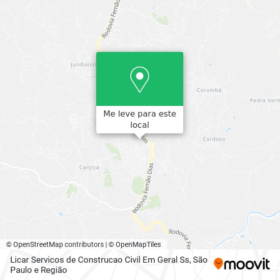 Licar Servicos de Construcao Civil Em Geral Ss mapa