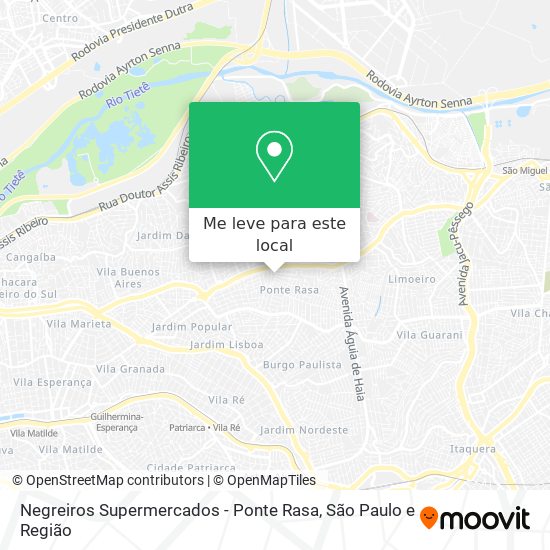 Negreiros Supermercados - Ponte Rasa mapa