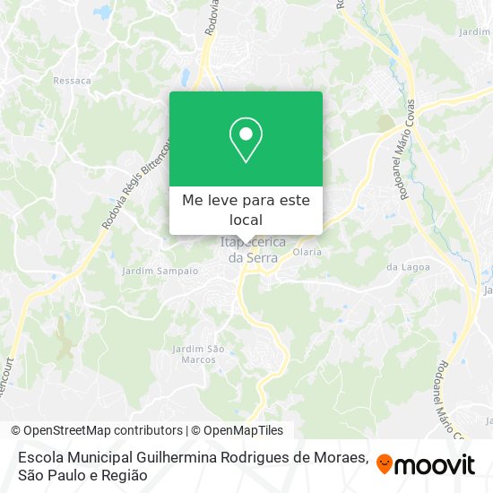 Escola Municipal Guilhermina Rodrigues de Moraes mapa