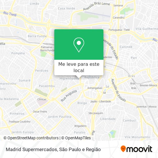 Madrid Supermercados mapa