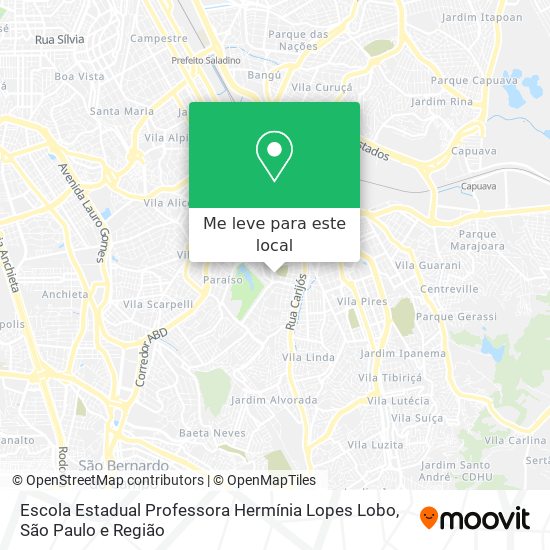 Escola Estadual Professora Hermínia Lopes Lobo mapa