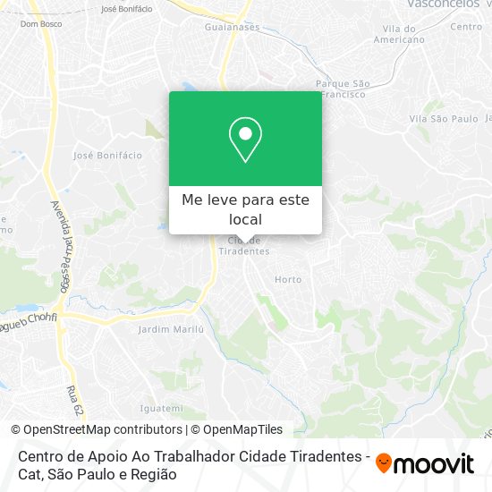 Centro de Apoio Ao Trabalhador Cidade Tiradentes - Cat mapa