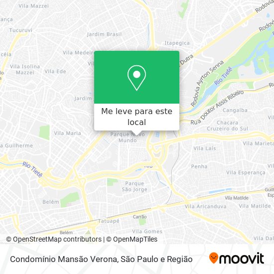 Condomínio Mansão Verona mapa