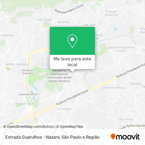 Estrada Guarulhos - Nazaré mapa
