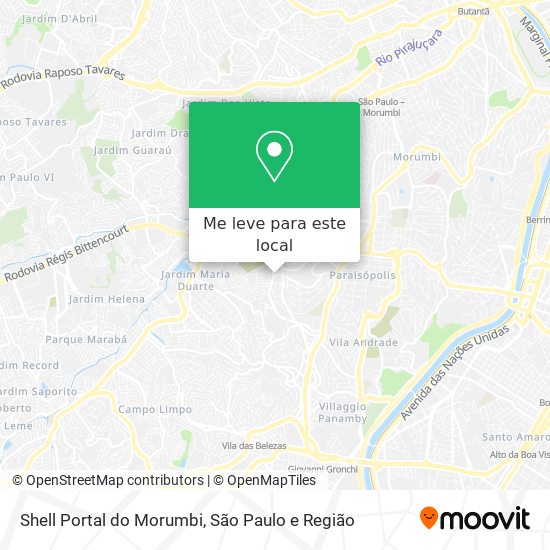 Shell Portal do Morumbi mapa