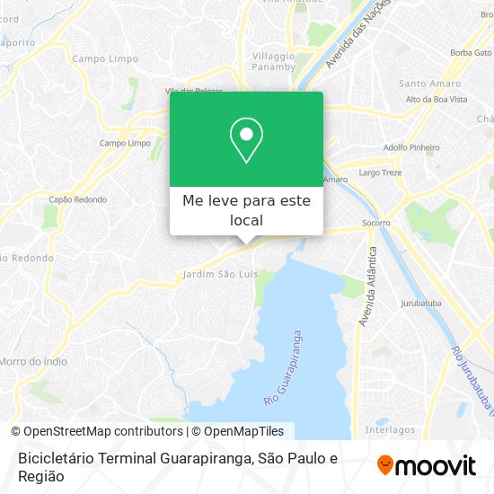 Bicicletário Terminal Guarapiranga mapa