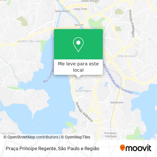Praça Príncipe Regente mapa