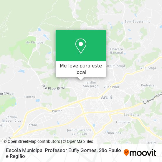 Escola Municipal Professor Eufly Gomes mapa