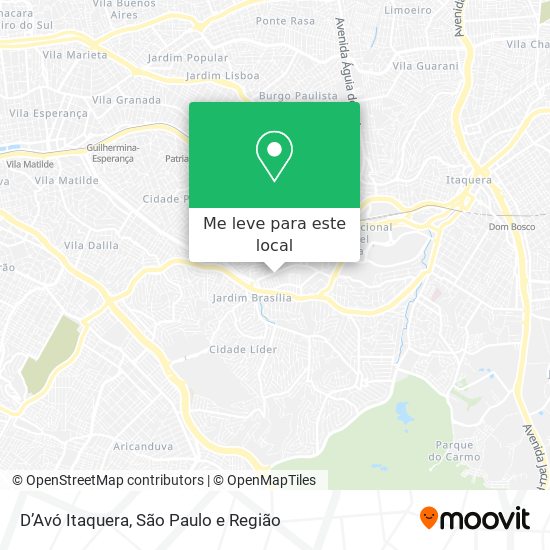 D’Avó Itaquera mapa