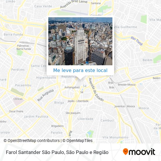 Farol Santander São Paulo mapa