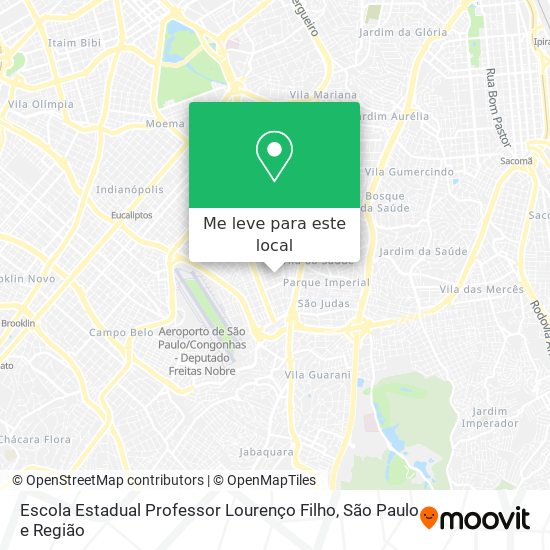 Escola Estadual Professor Lourenço Filho mapa