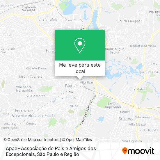 Apae - Associação de Pais e Amigos dos Excepcionais mapa