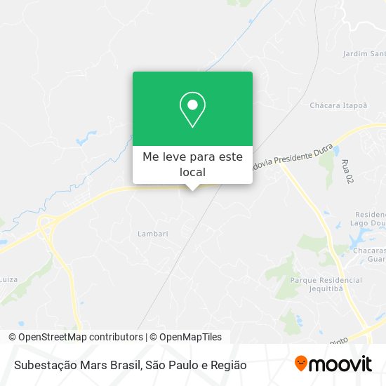 Subestação Mars Brasil mapa