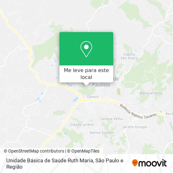 Unidade Básica de Saúde Ruth Maria mapa