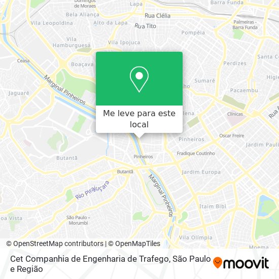 Cet Companhia de Engenharia de Trafego mapa