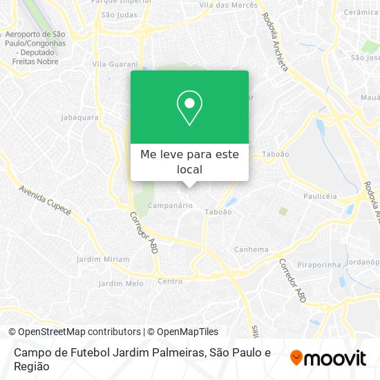Campo de Futebol Jardim Palmeiras mapa