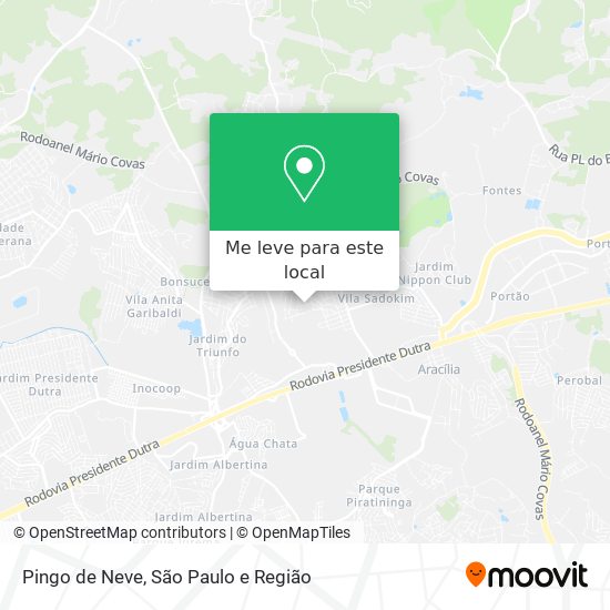 Pingo de Neve mapa