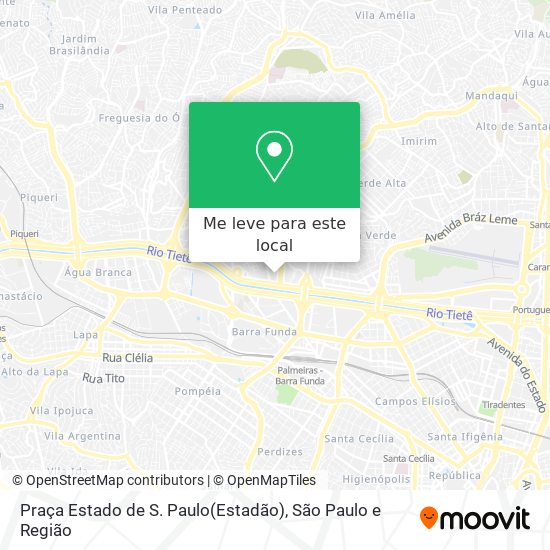 Praça Estado de S. Paulo(Estadão) mapa